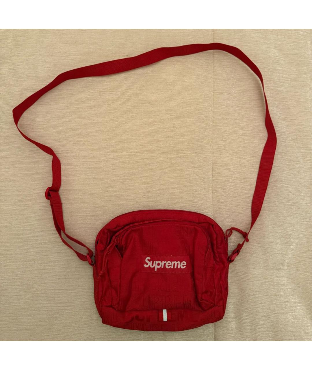 SUPREME Красная сумка на плечо, фото 5