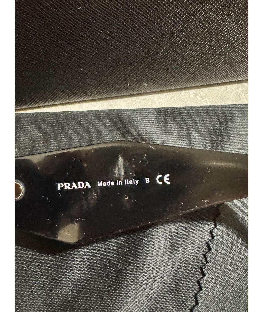 PRADA Черные пластиковые солнцезащитные очки, фото 5
