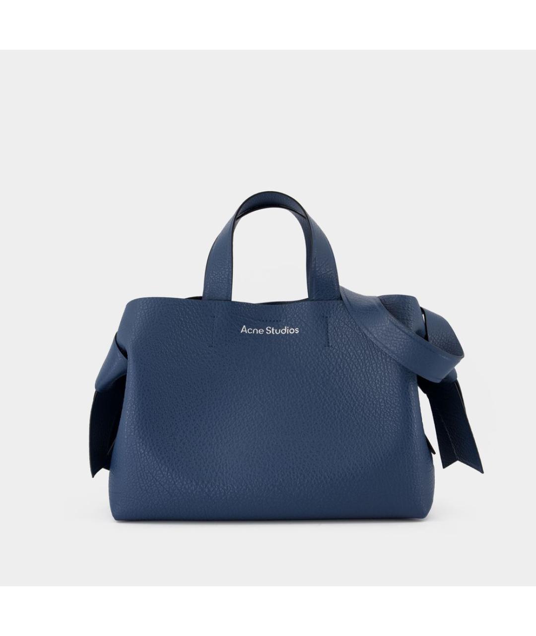 ACNE STUDIOS Синяя кожаная сумка тоут, фото 4