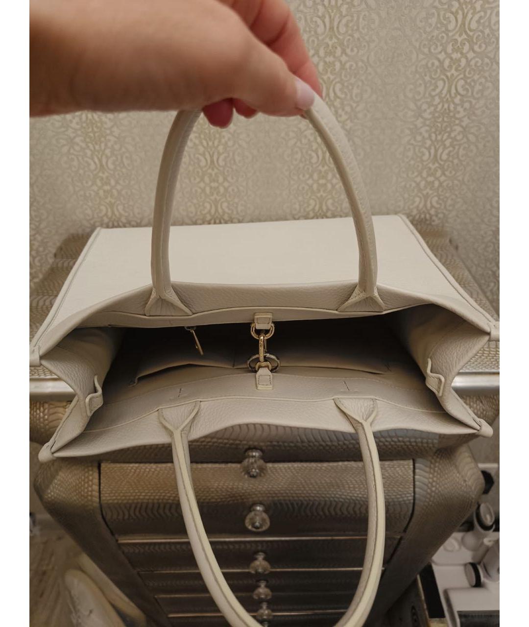 FURLA Белая кожаная сумка тоут, фото 4
