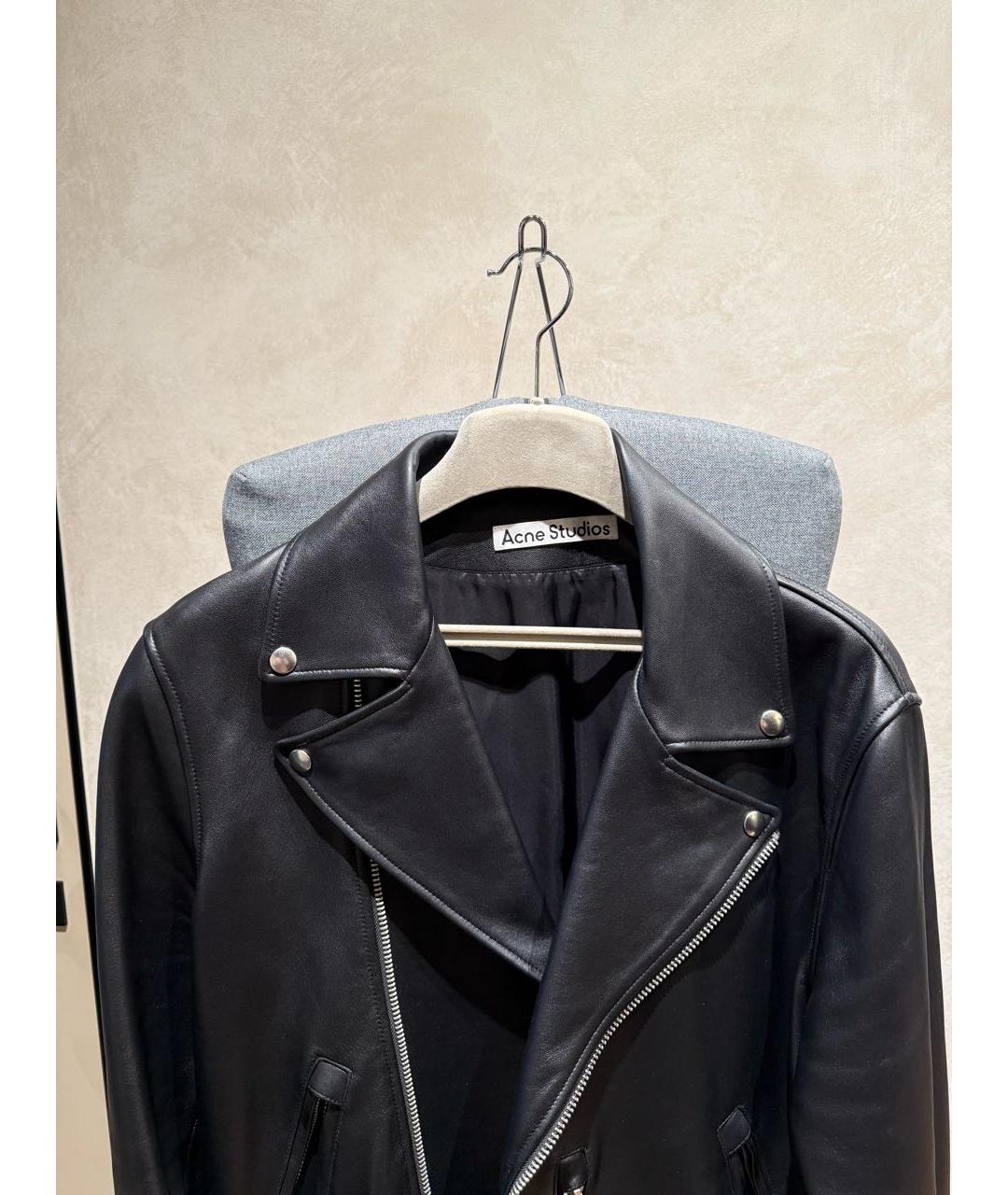 ACNE STUDIOS Черная кожаная куртка, фото 3