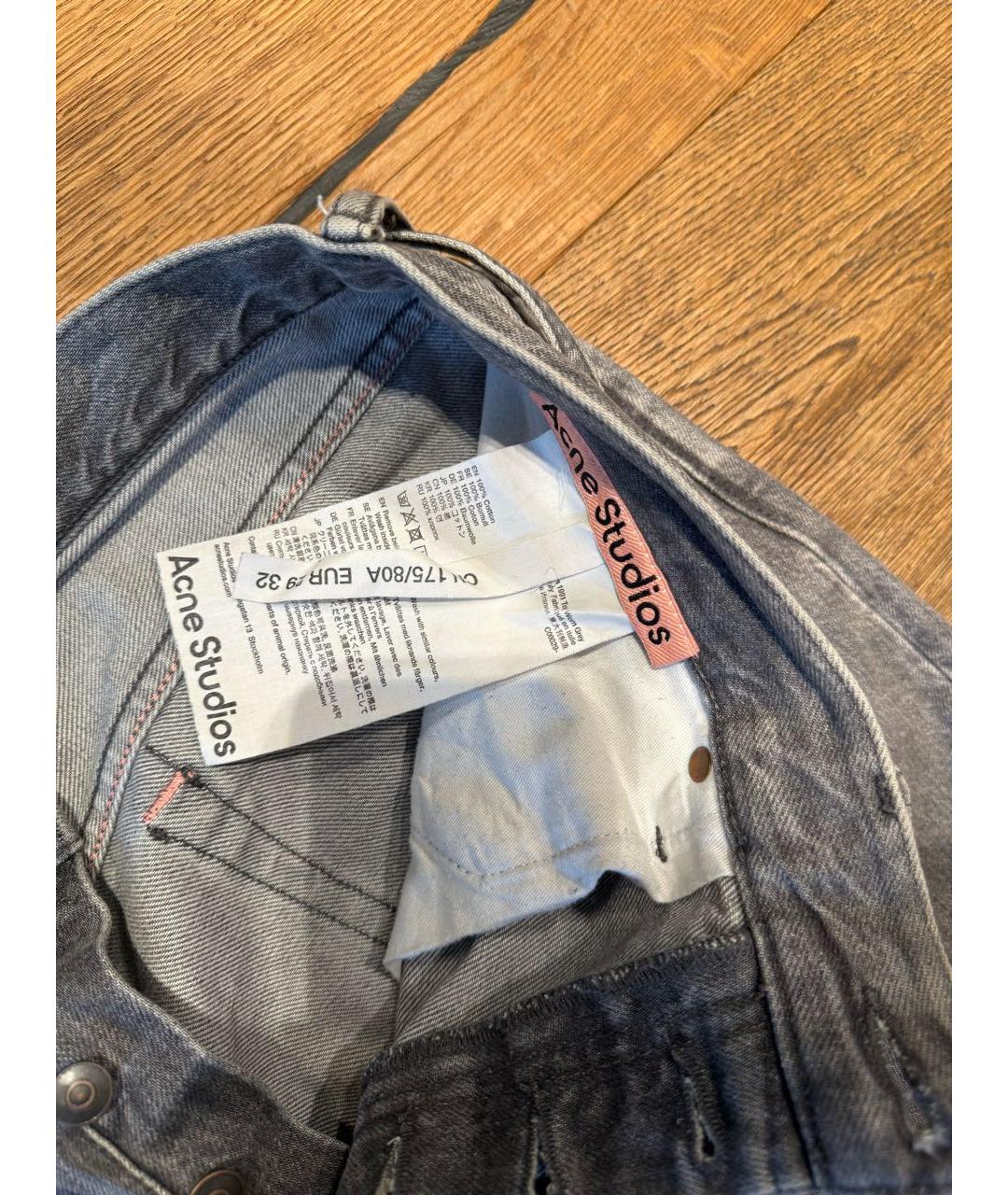 ACNE STUDIOS Серые джинсы, фото 3