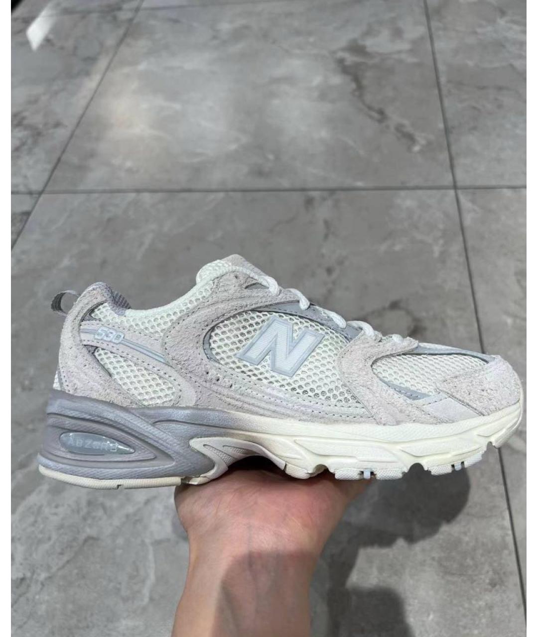NEW BALANCE Бежевые синтетические низкие кроссовки / кеды, фото 5