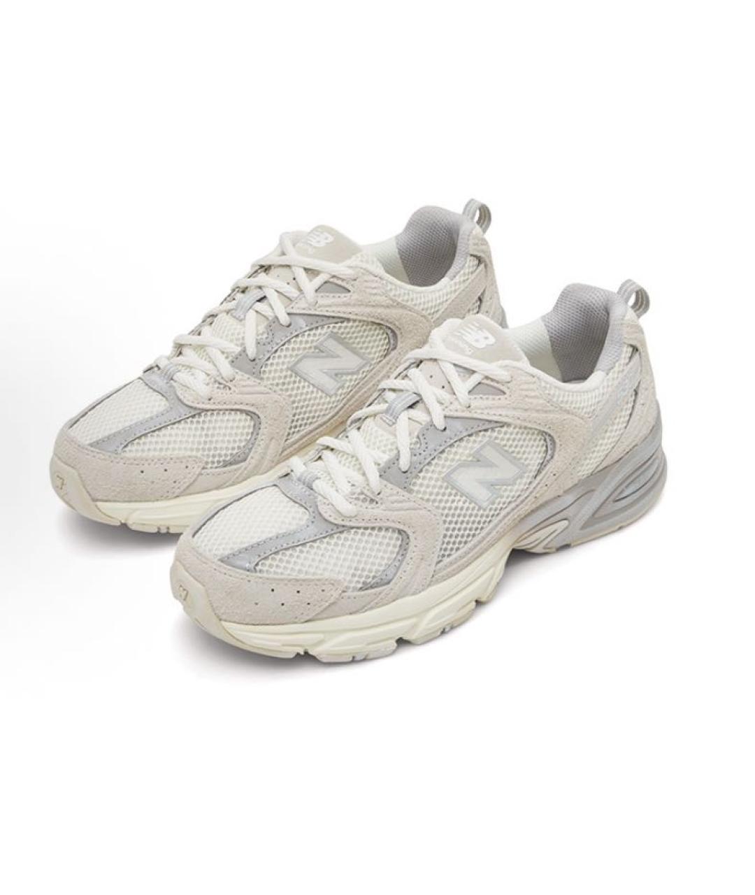 NEW BALANCE Бежевые синтетические низкие кроссовки / кеды, фото 2