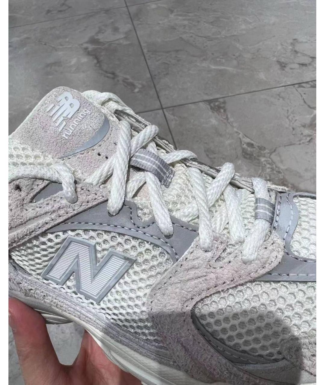 NEW BALANCE Бежевые синтетические низкие кроссовки / кеды, фото 7