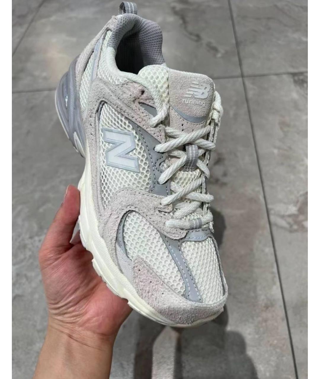 NEW BALANCE Бежевые синтетические низкие кроссовки / кеды, фото 6