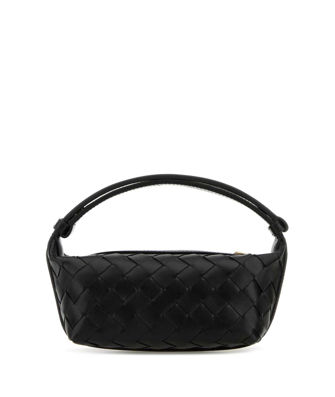 BOTTEGA VENETA Черная кожаная сумка с короткими ручками, фото 3