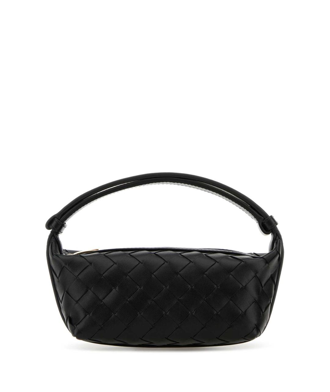BOTTEGA VENETA Черная кожаная сумка с короткими ручками, фото 1