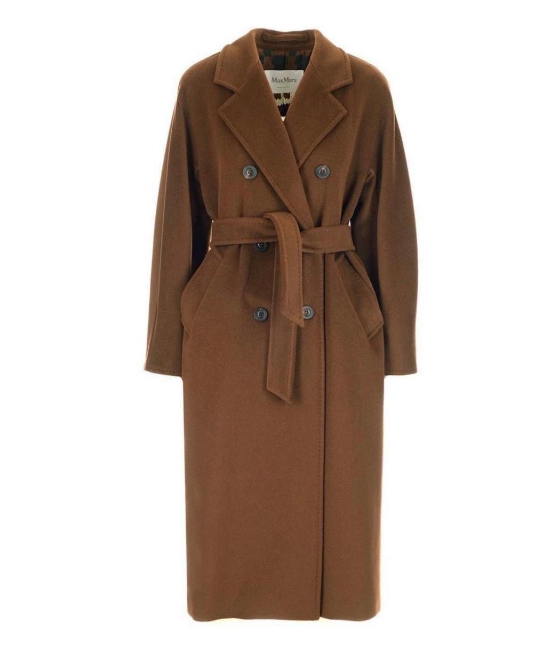 MAX MARA Коричневое шерстяное пальто, фото 9
