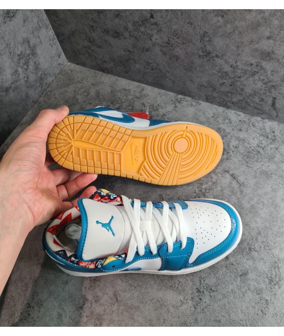 NIKE Голубые кожаные кеды, фото 6