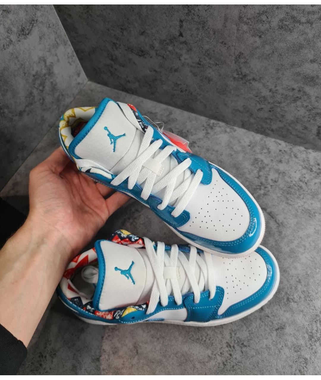 NIKE Голубые кожаные кеды, фото 5