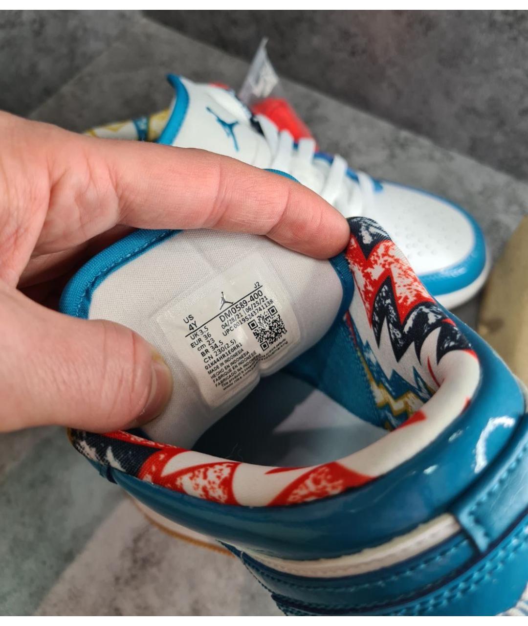 NIKE Голубые кожаные кеды, фото 8