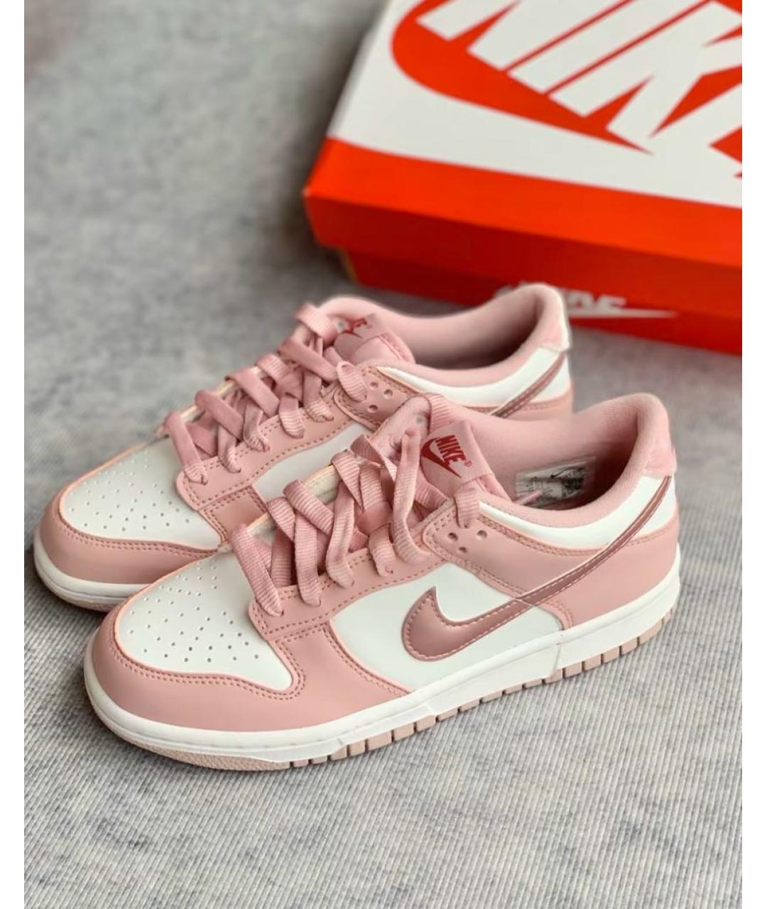 NIKE Розовые кожаные кеды, фото 6