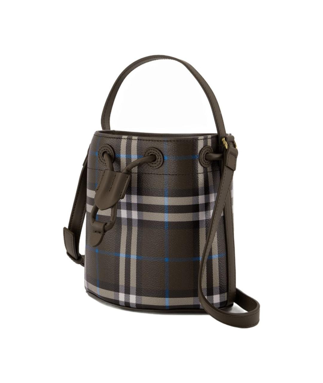 BURBERRY Коричневая сумка через плечо из искусственной кожи, фото 2