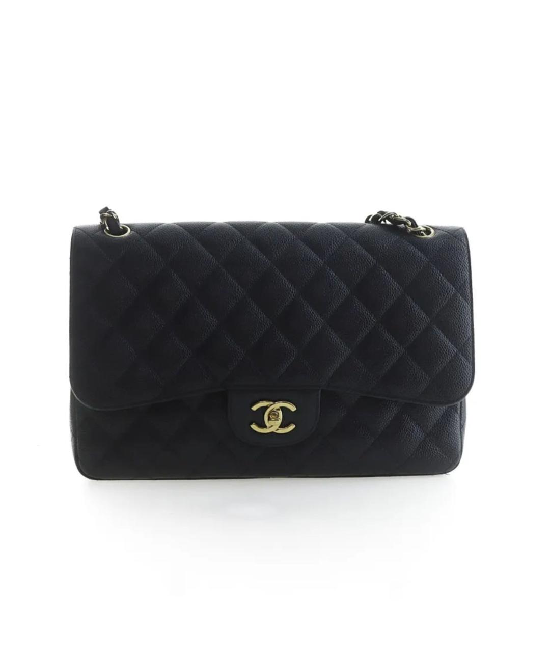 CHANEL Черная кожаная сумка тоут, фото 9