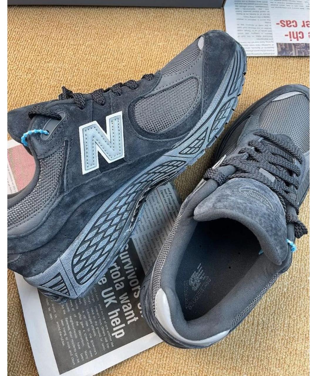 NEW BALANCE Черные низкие кроссовки / кеды из искусственной кожи, фото 7