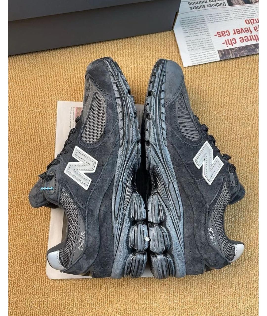 NEW BALANCE Черные низкие кроссовки / кеды из искусственной кожи, фото 8
