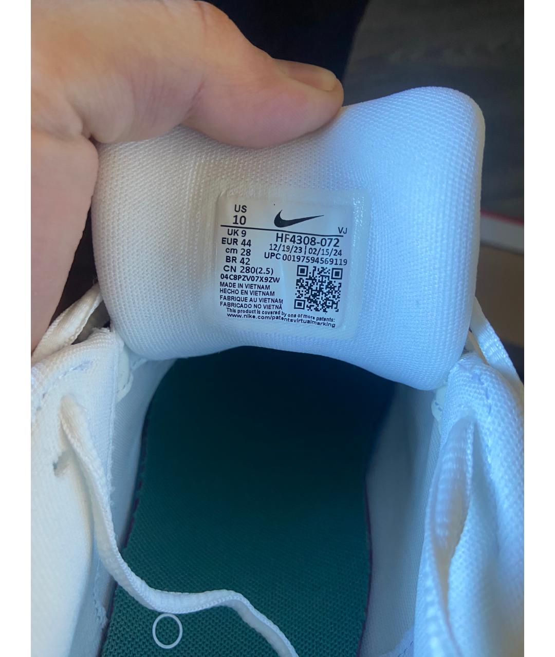NIKE Серебряные неопреновые низкие кроссовки / кеды, фото 5