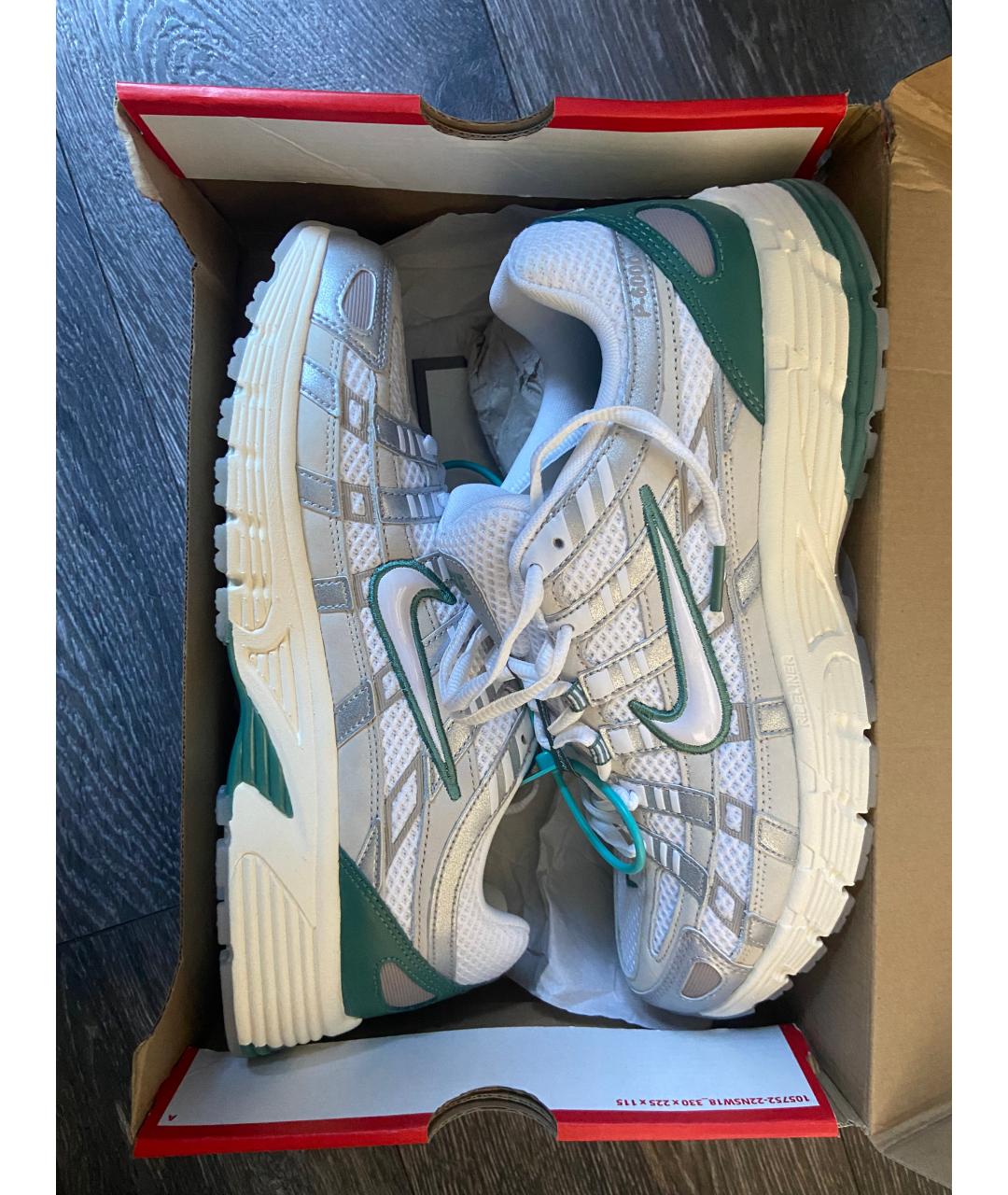 NIKE Серебряные неопреновые низкие кроссовки / кеды, фото 3