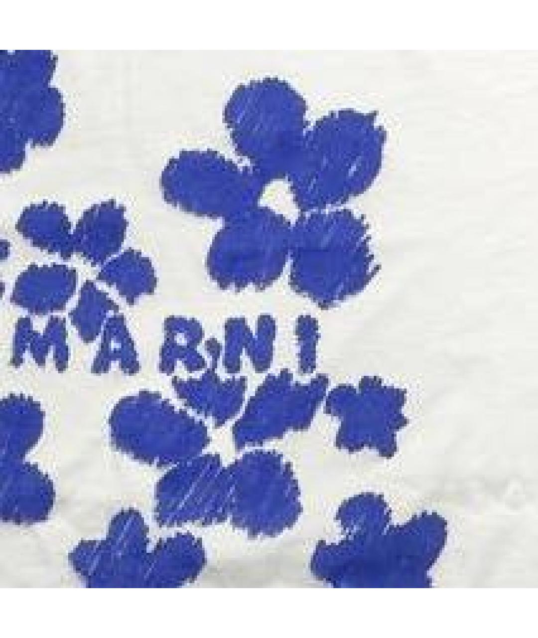 MARNI Белая хлопковая футболка, фото 4
