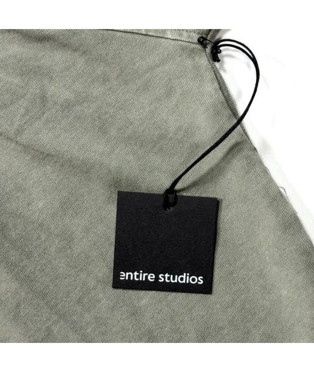 entire studios Хаки хлопковая футболка, фото 4