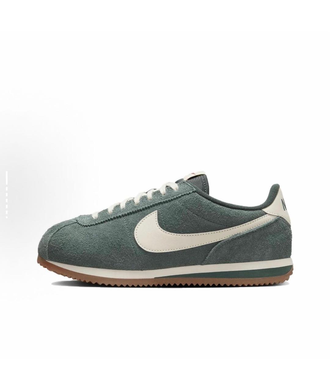 NIKE Зеленые замшевые низкие кроссовки / кеды, фото 5