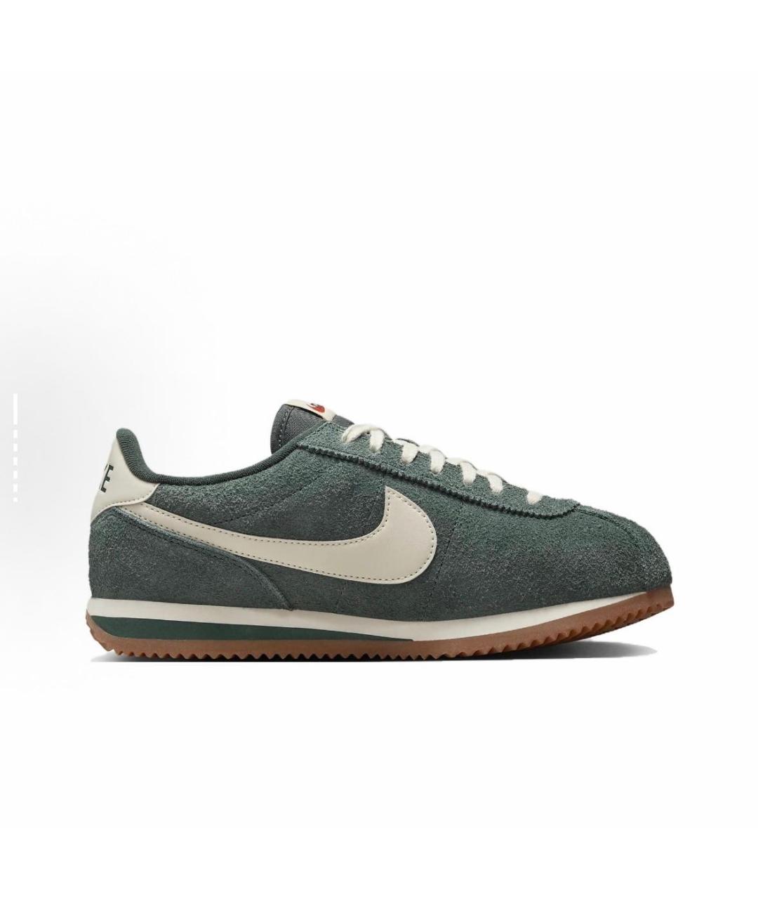 NIKE Зеленые замшевые низкие кроссовки / кеды, фото 2
