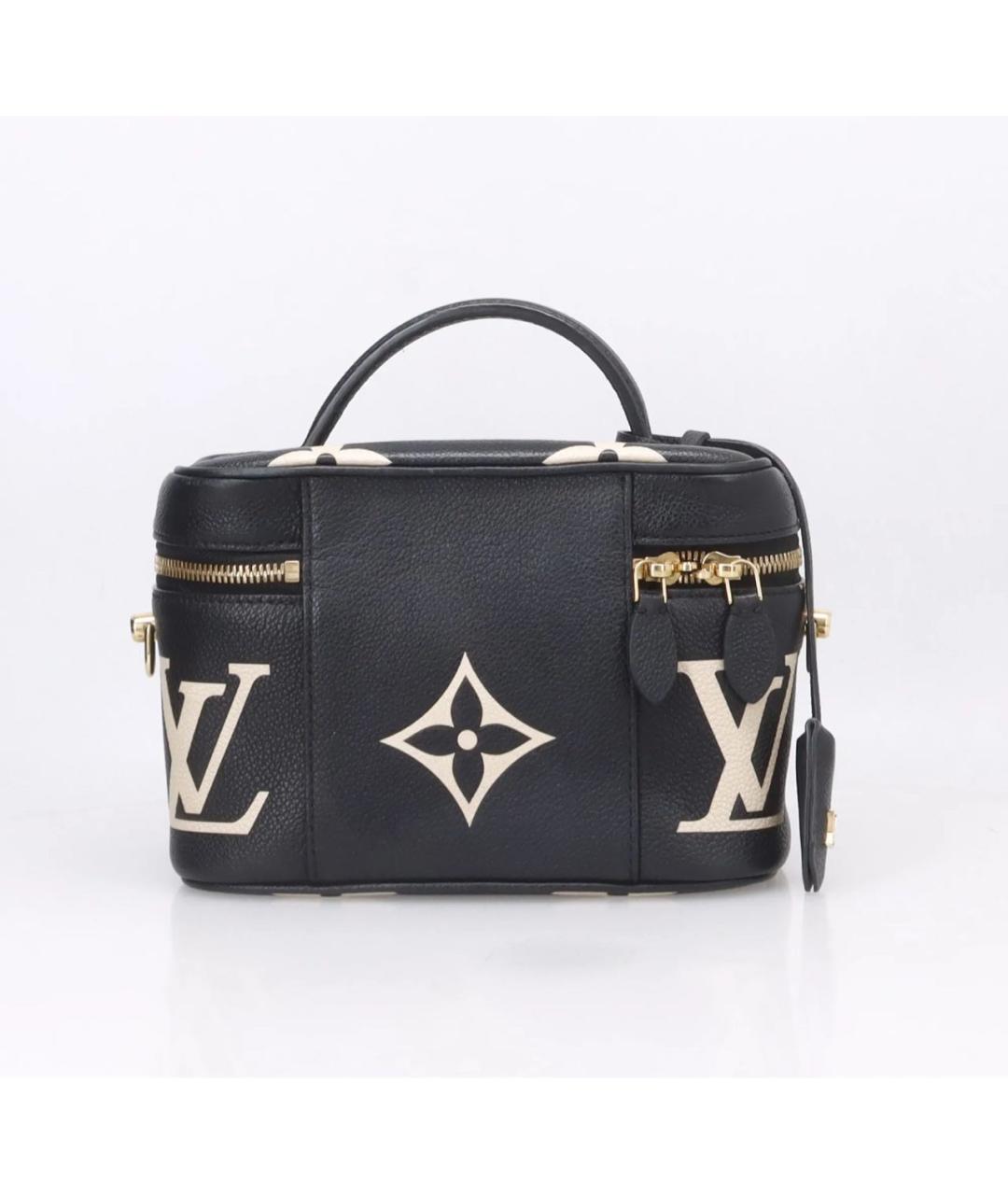 LOUIS VUITTON Черная кожаная сумка с короткими ручками, фото 3