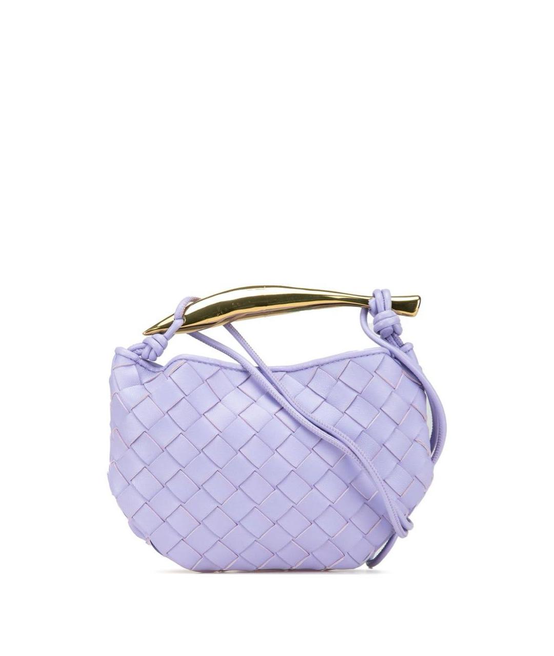 BOTTEGA VENETA Фиолетовая кожаная сумка с короткими ручками, фото 1