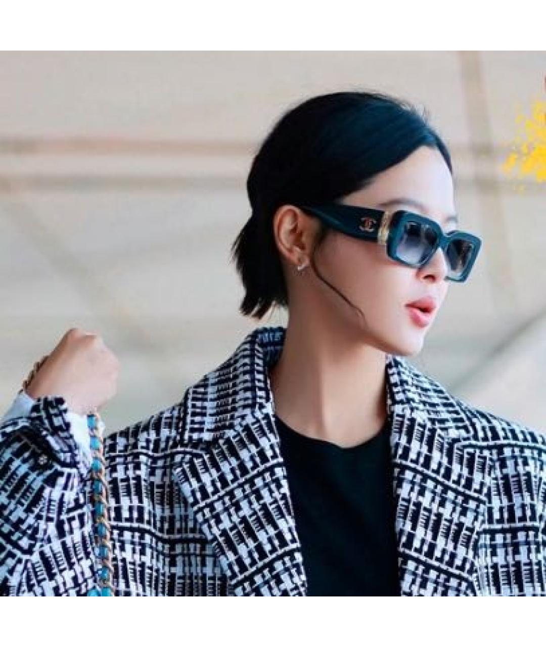 CHANEL Черные пластиковые солнцезащитные очки, фото 4