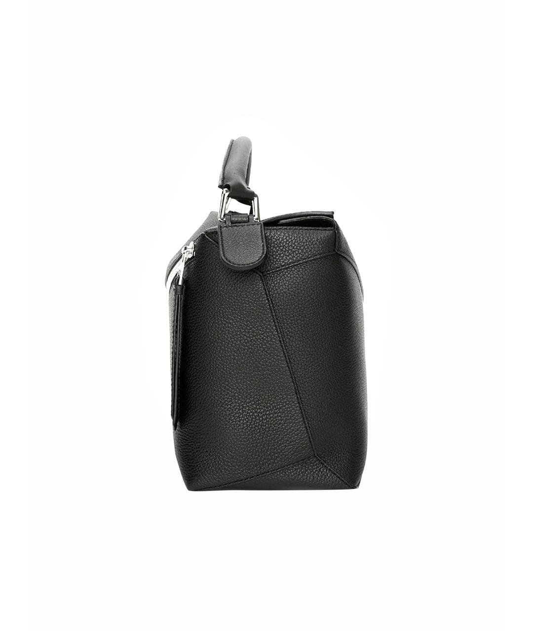 LOEWE Черная кожаная сумка с короткими ручками, фото 13