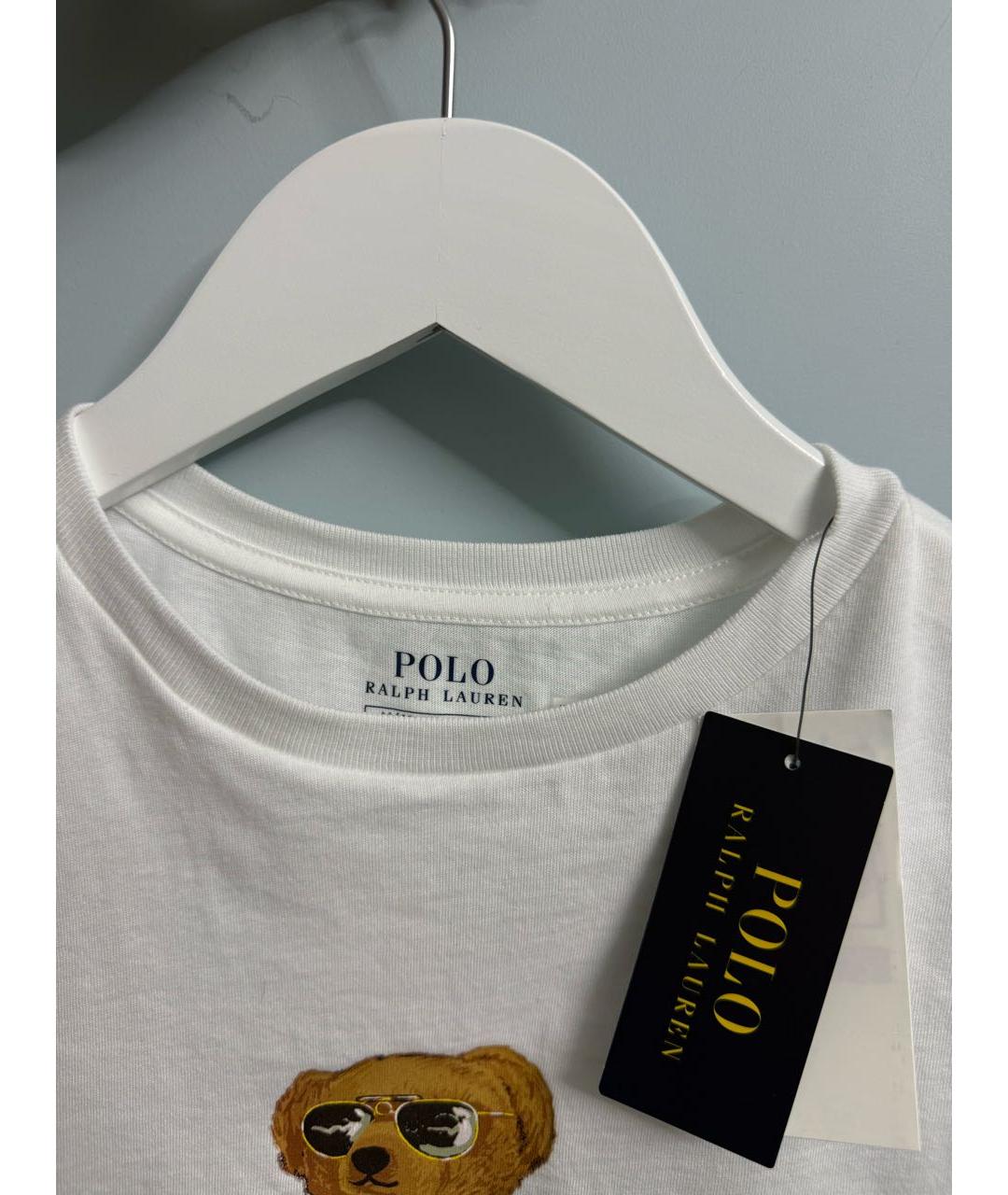 POLO RALPH LAUREN Белая хлопковая футболка, фото 4