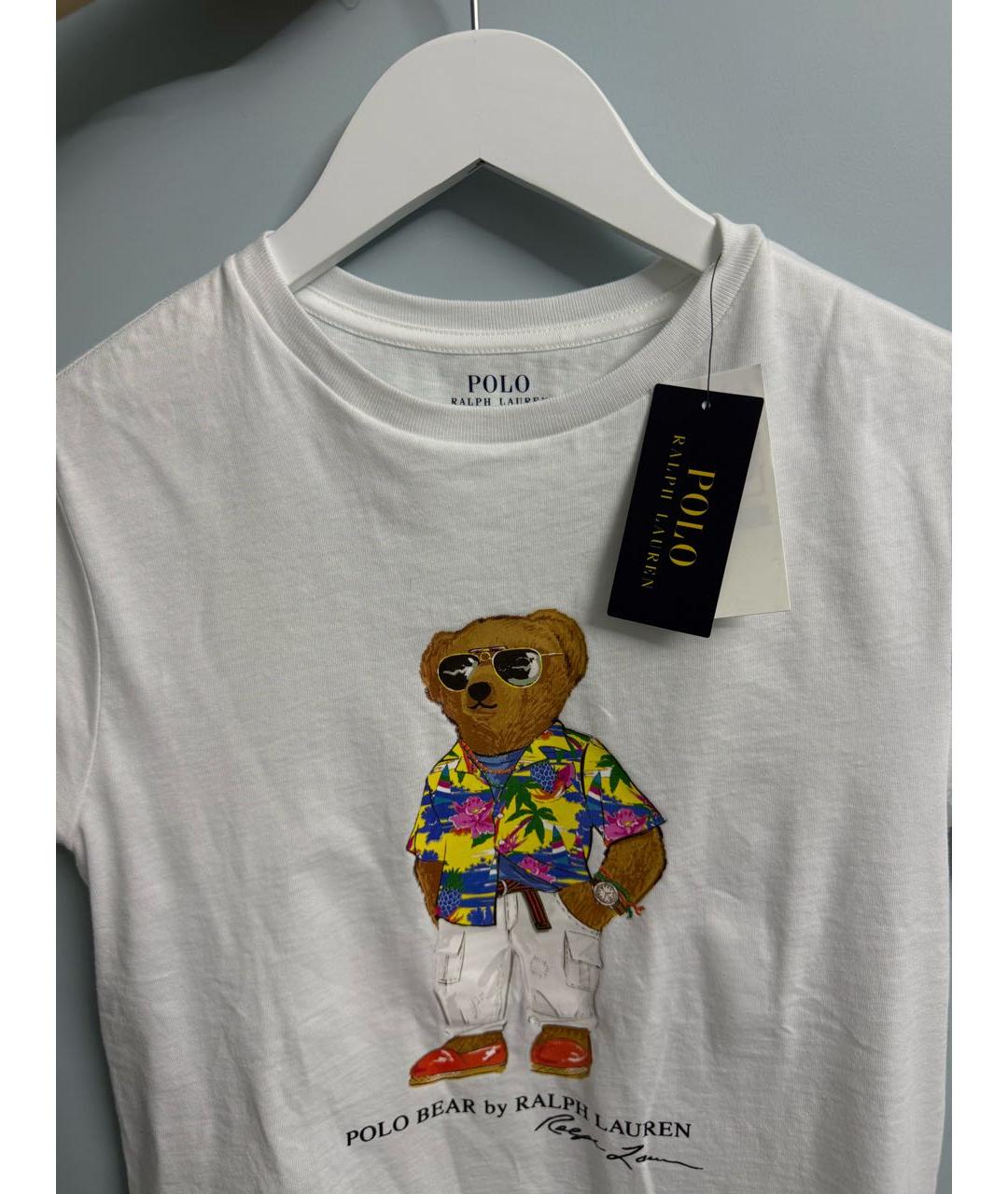 POLO RALPH LAUREN Белая хлопковая футболка, фото 3