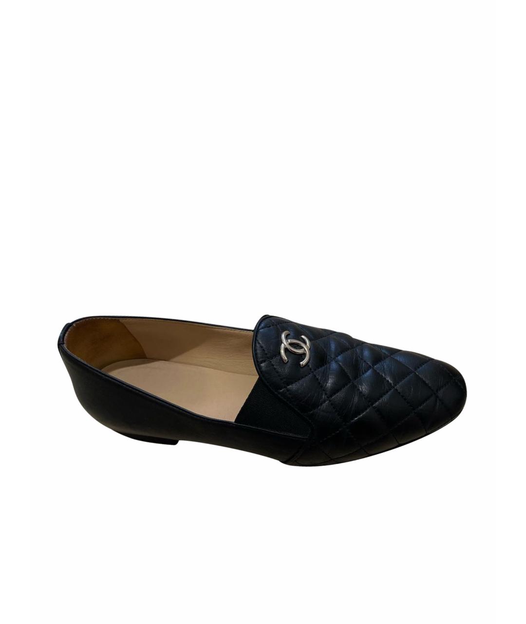 CHANEL Черные кожаные балетки, фото 1