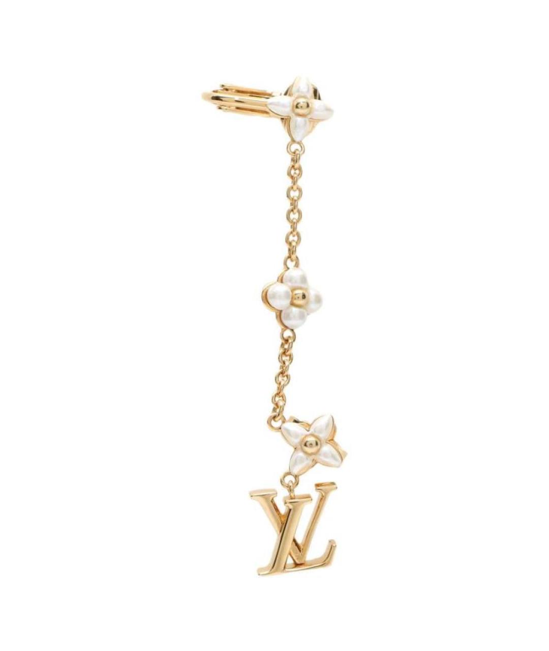 LOUIS VUITTON Золотые металлические серьги, фото 1