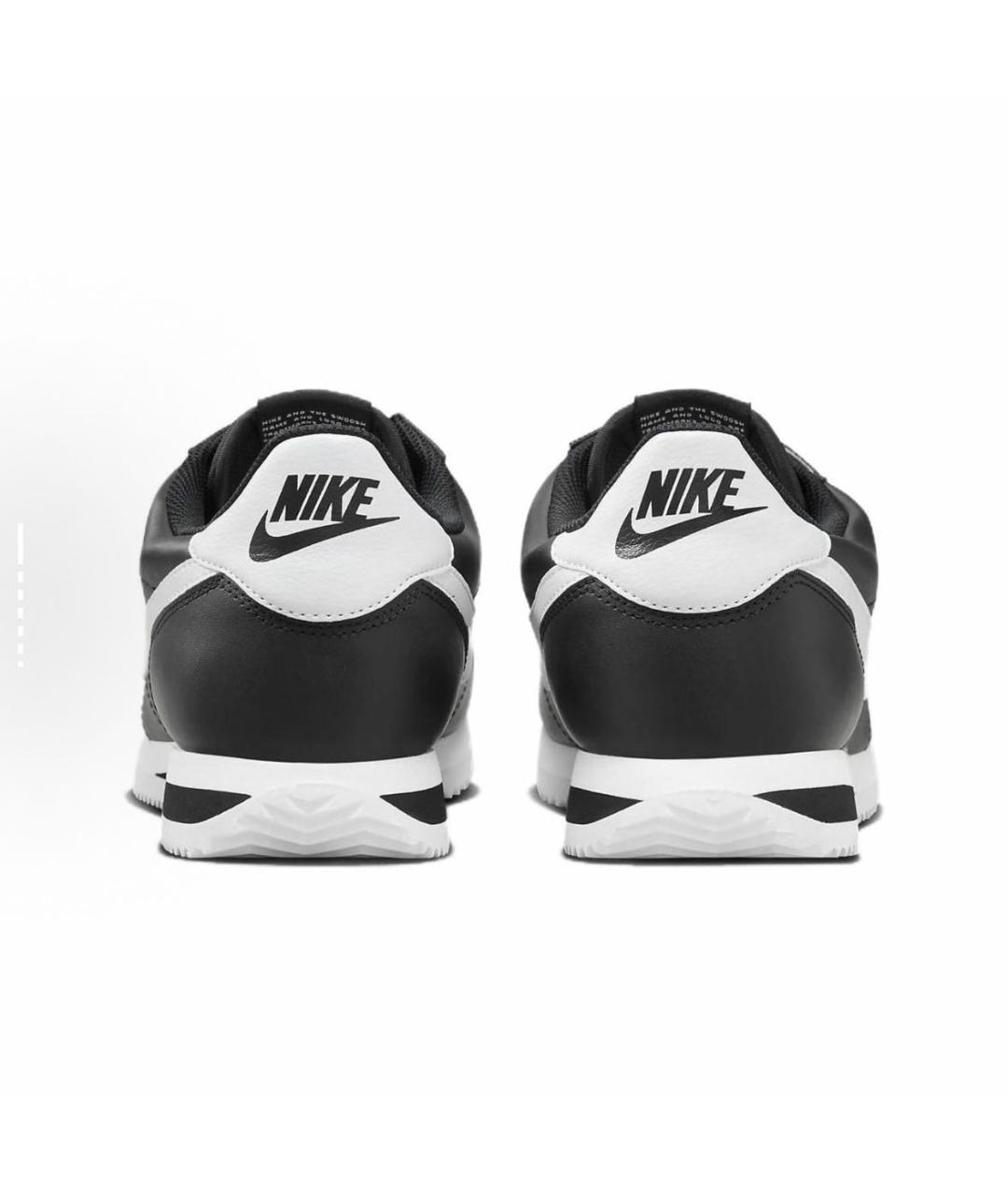 NIKE Черные кожаные низкие кроссовки / кеды, фото 5