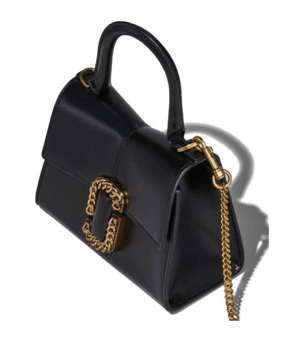 MARC JACOBS Черная кожаная сумка с короткими ручками, фото 2