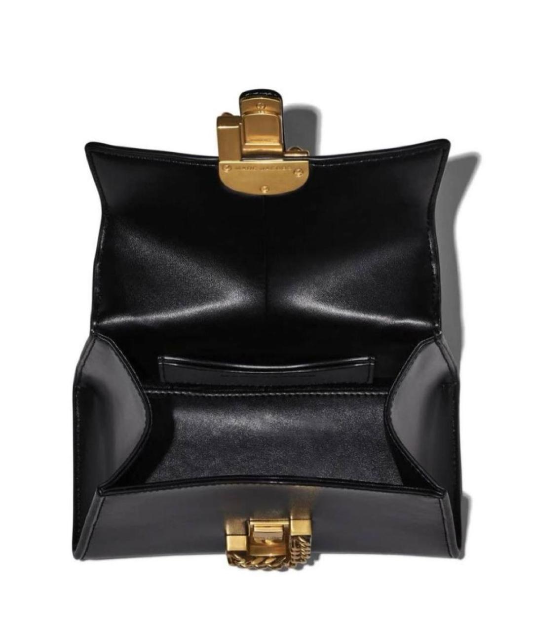 MARC JACOBS Черная кожаная сумка с короткими ручками, фото 3