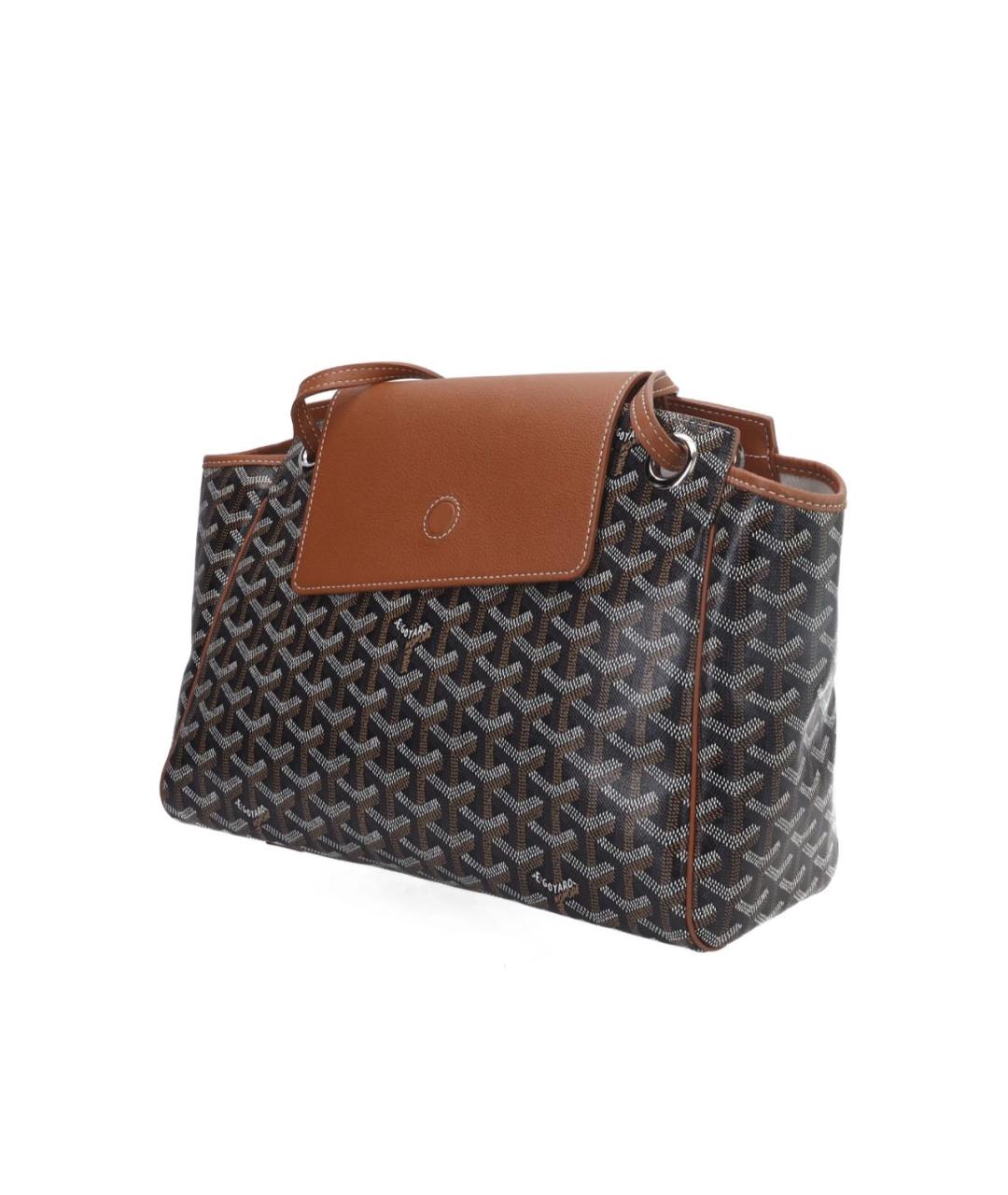 GOYARD Коричневая кожаная сумка через плечо, фото 2