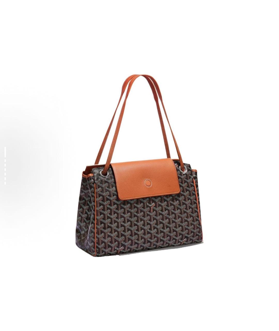 GOYARD Коричневая кожаная сумка через плечо, фото 6