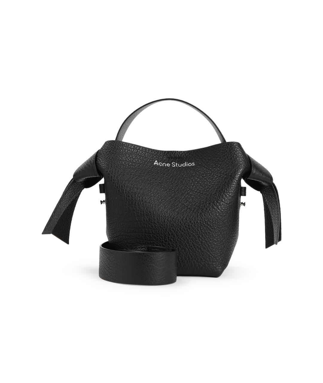 ACNE STUDIOS Черная кожаная сумка тоут, фото 1