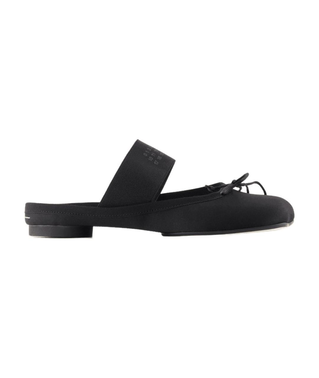 MM6 MAISON MARGIELA Черные текстильные мюли, фото 1