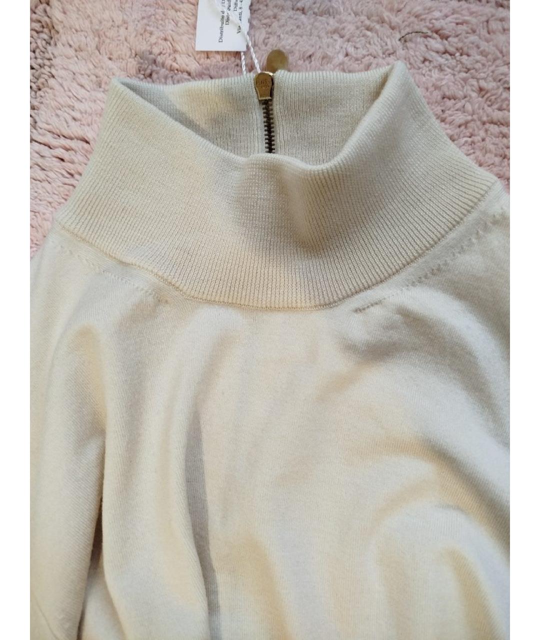 MAX MARA Белая шерстяная водолазка, фото 2