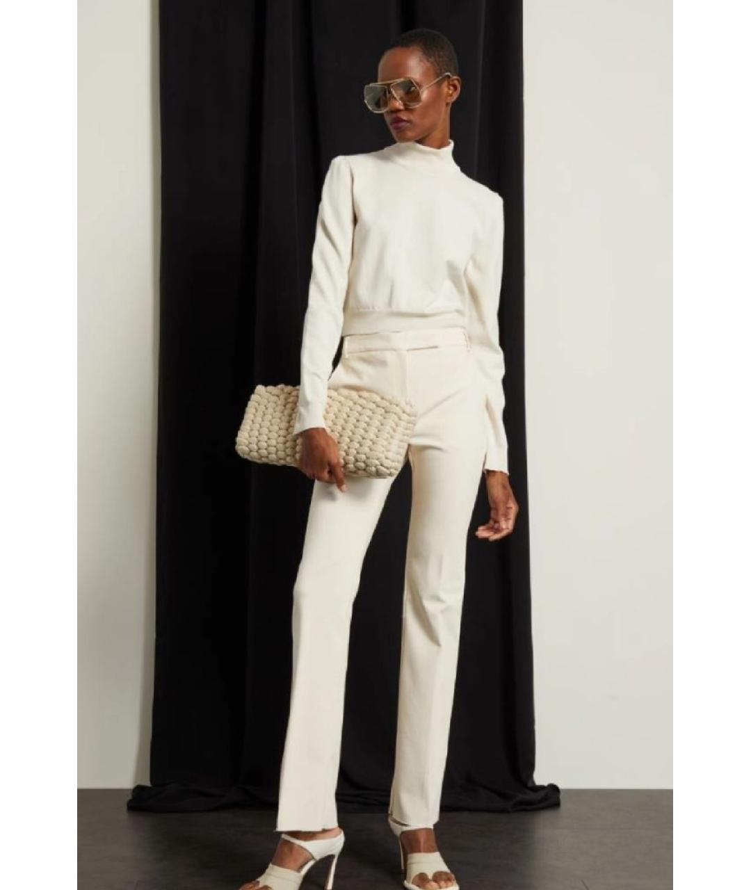 MAX MARA Белая шерстяная водолазка, фото 9