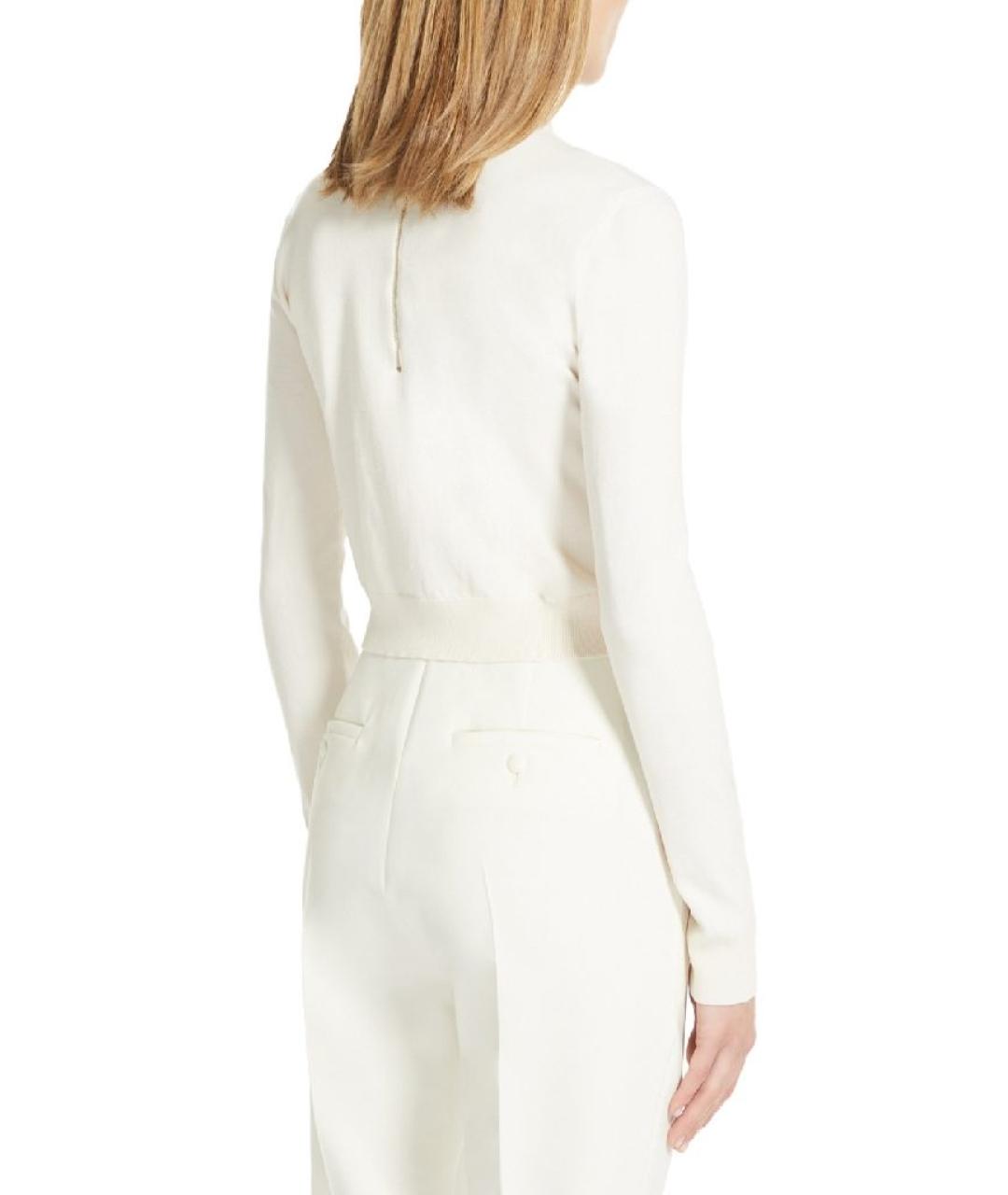 MAX MARA Белая шерстяная водолазка, фото 3