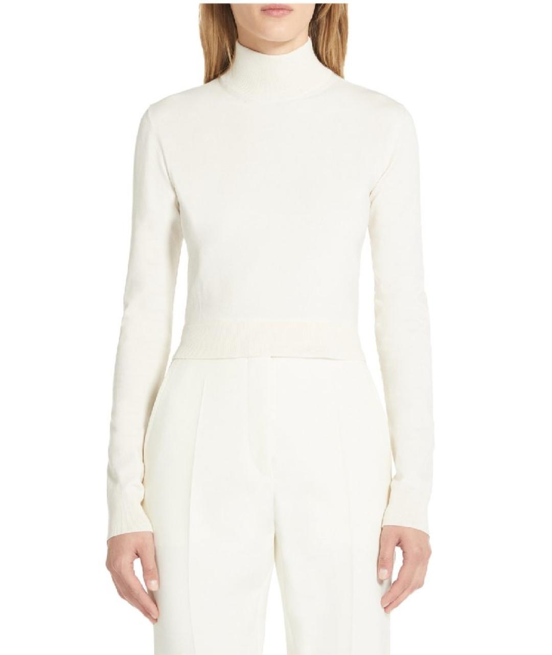 MAX MARA Белая шерстяная водолазка, фото 2