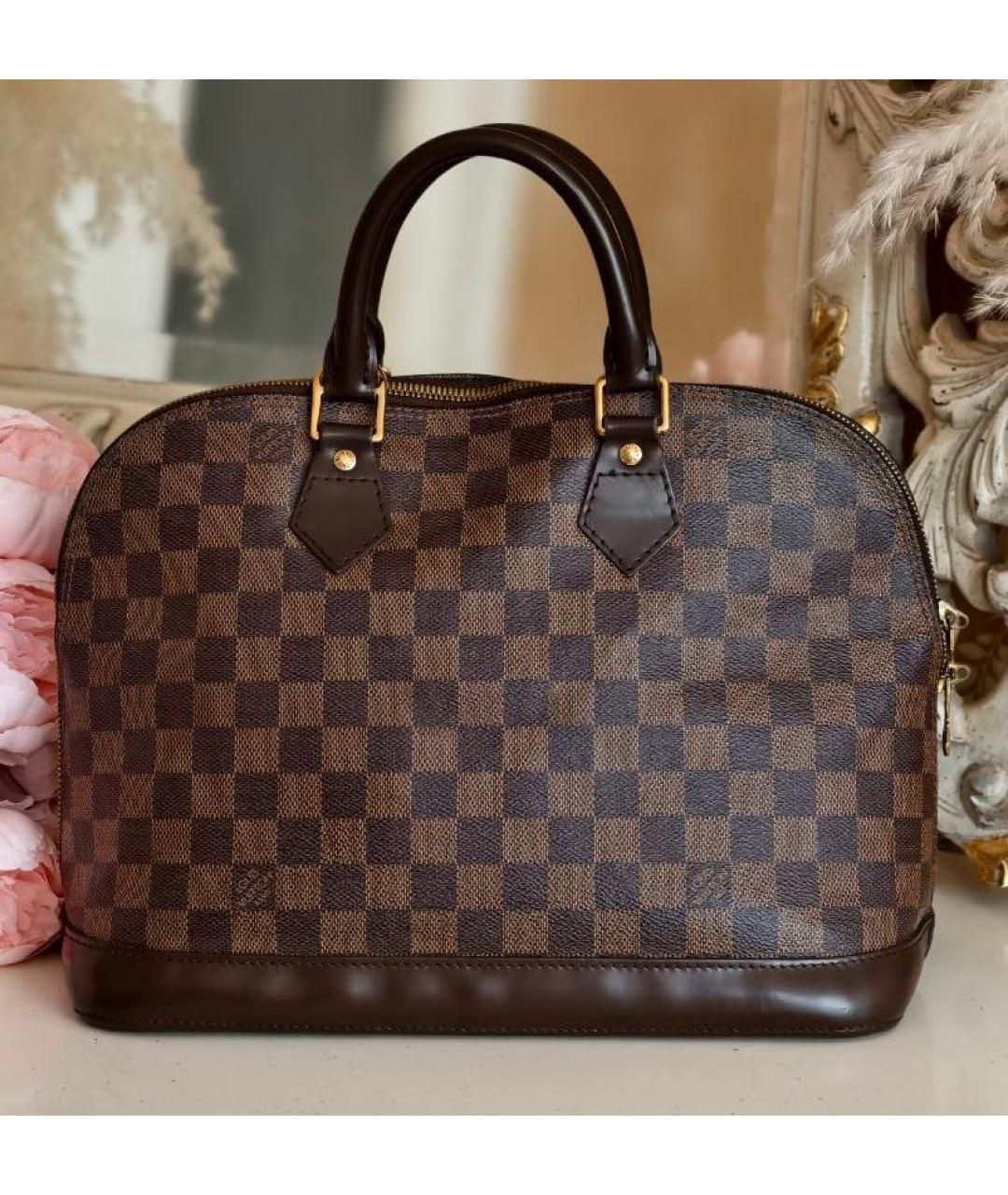 LOUIS VUITTON Коричневая сумка с короткими ручками, фото 9