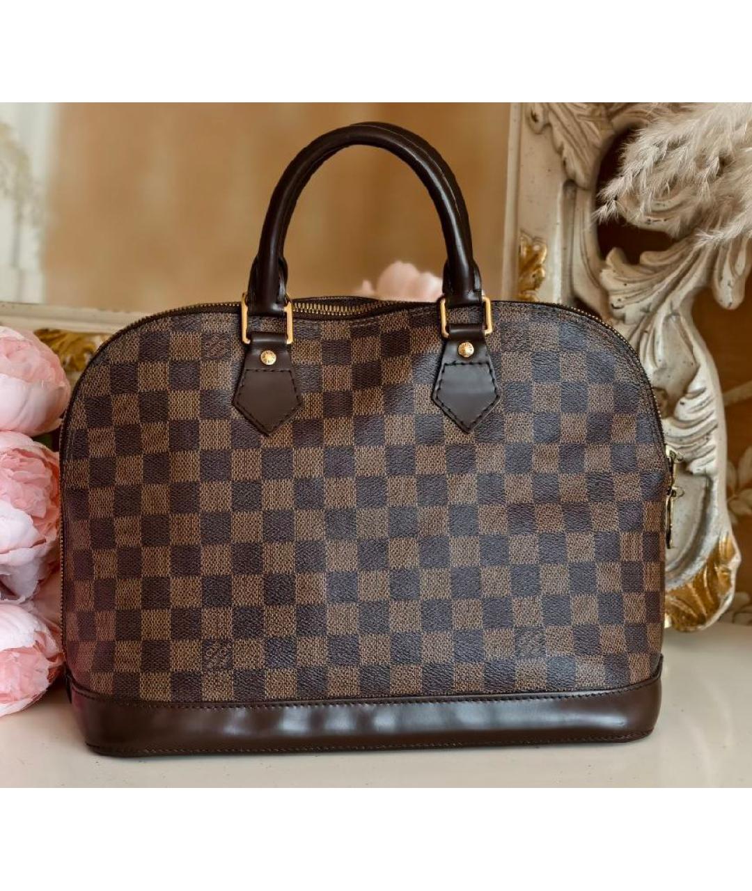 LOUIS VUITTON Коричневая сумка с короткими ручками, фото 2
