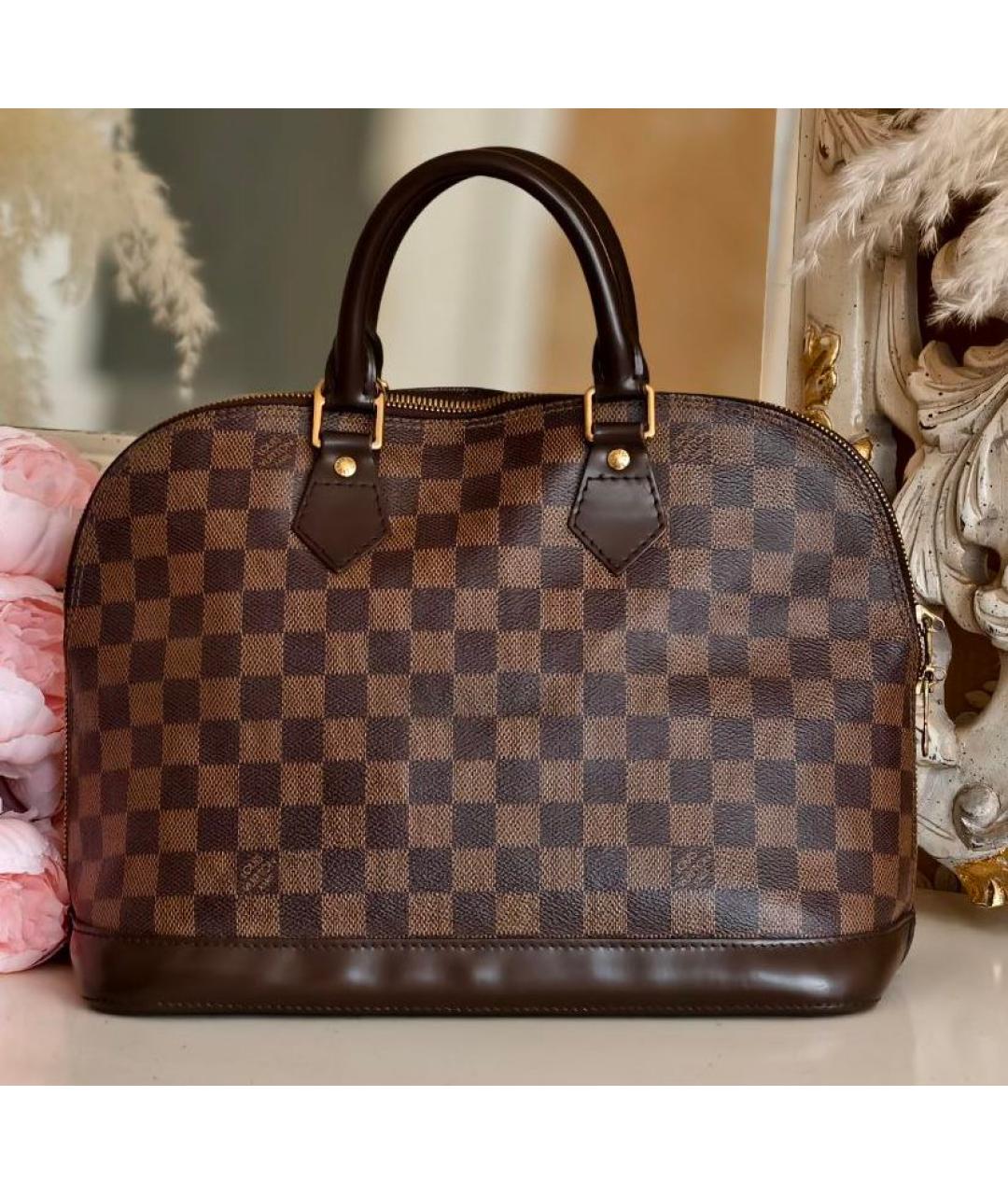 LOUIS VUITTON Коричневая сумка с короткими ручками, фото 3