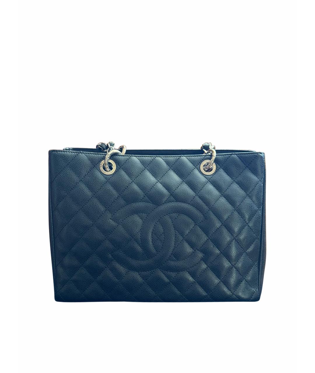 CHANEL Черная кожаная сумка тоут, фото 1